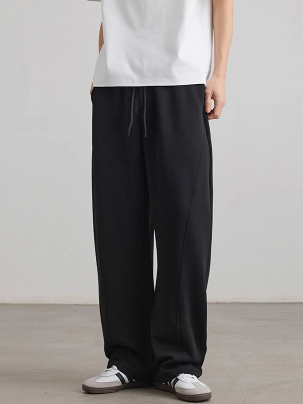 Men's Drawstring Wide Leg Pants