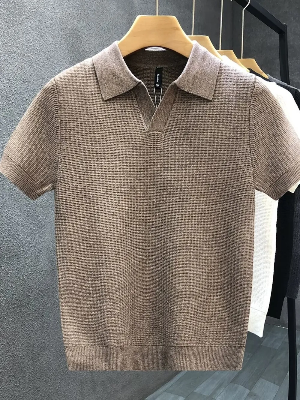Men's Plus Size Collared Neck Short Sleeve Polo, image 2