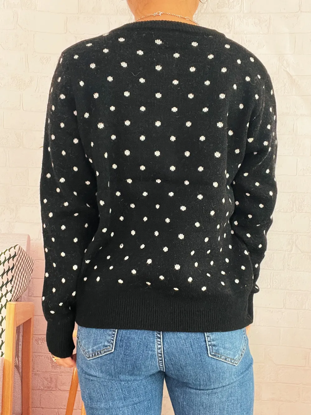 Polka Dot Button-Up Cardigan, image 12