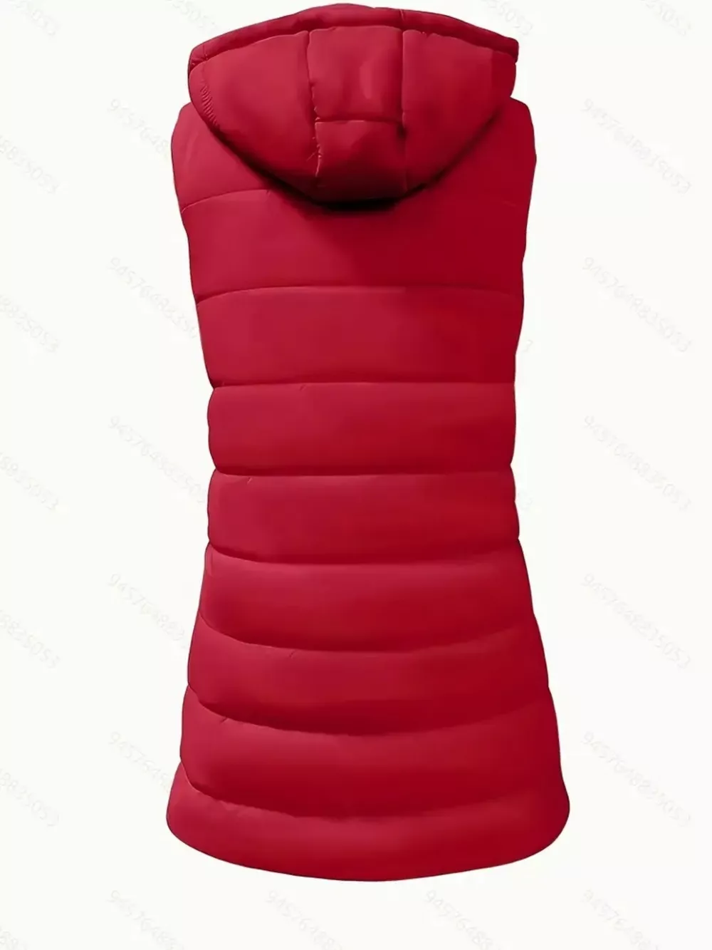 Zip Up Longline Hooded Puffer Vest Coat, image 21