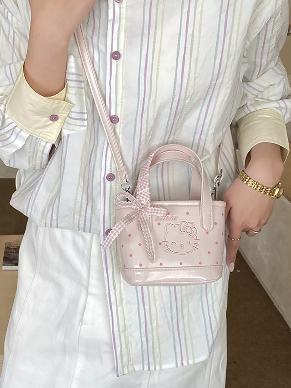 Polka Dot Mini Crossbody Bag