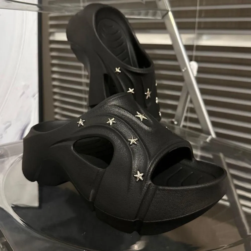 Star Studded Platform Comfort Sandals, image 4