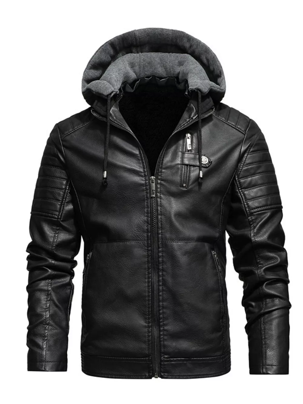 Men's Plus Size Hooded Zip Up Winter Jacket