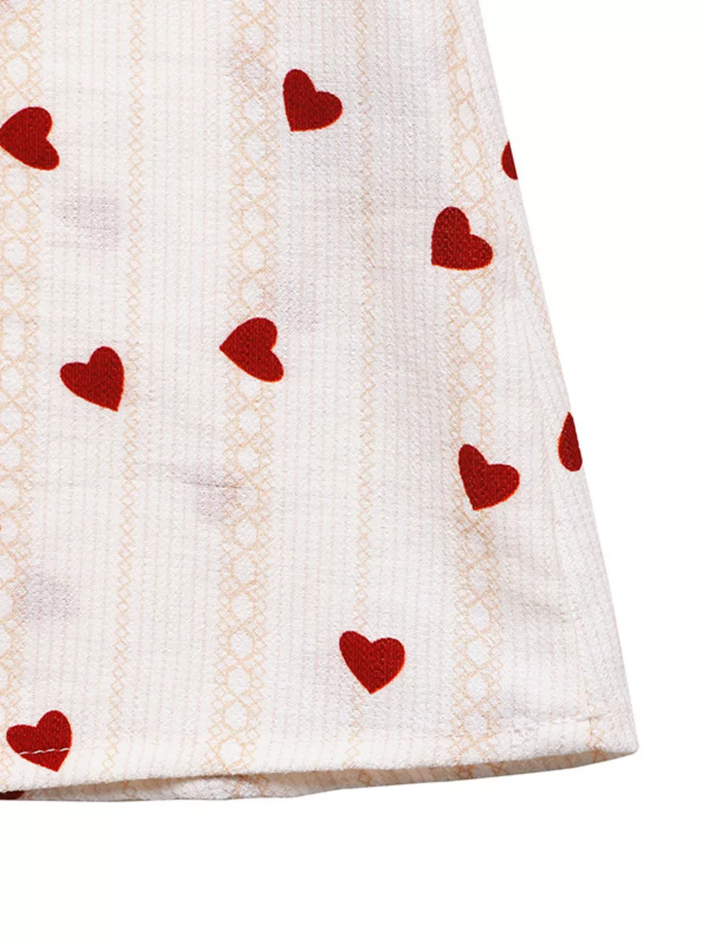 Heart Print Tie Shoulder A-Line Mini Dress, image 9