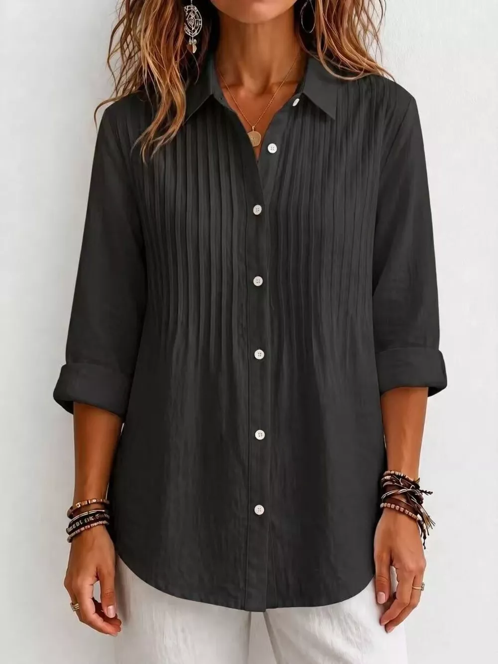 Men's Full Size Button Up Long Sleeve Shirt Plus Size, image 3