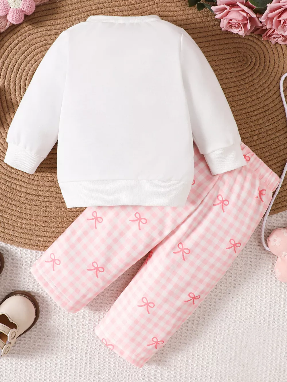 Children's Bow Long Sleeve Top and Pants Set, image 7