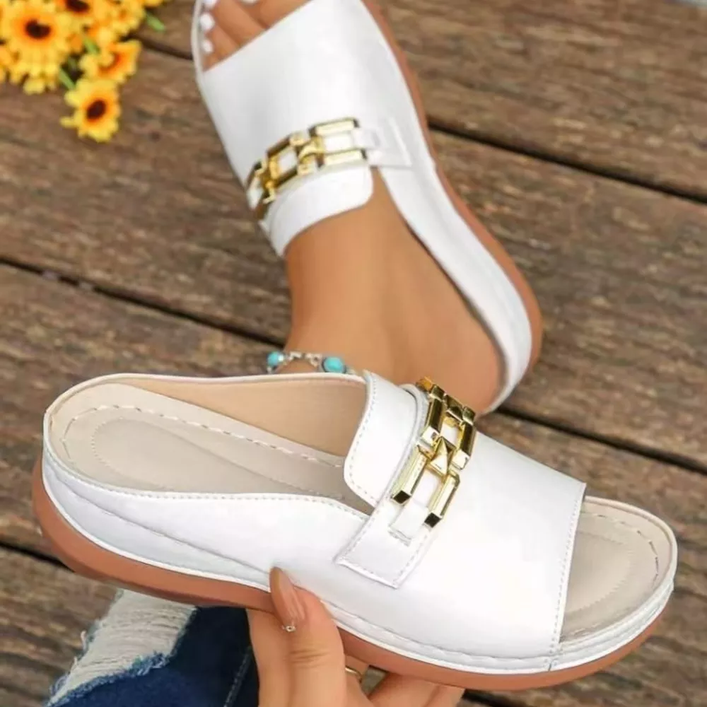 Peep Toe Wedge Sandals, image 9