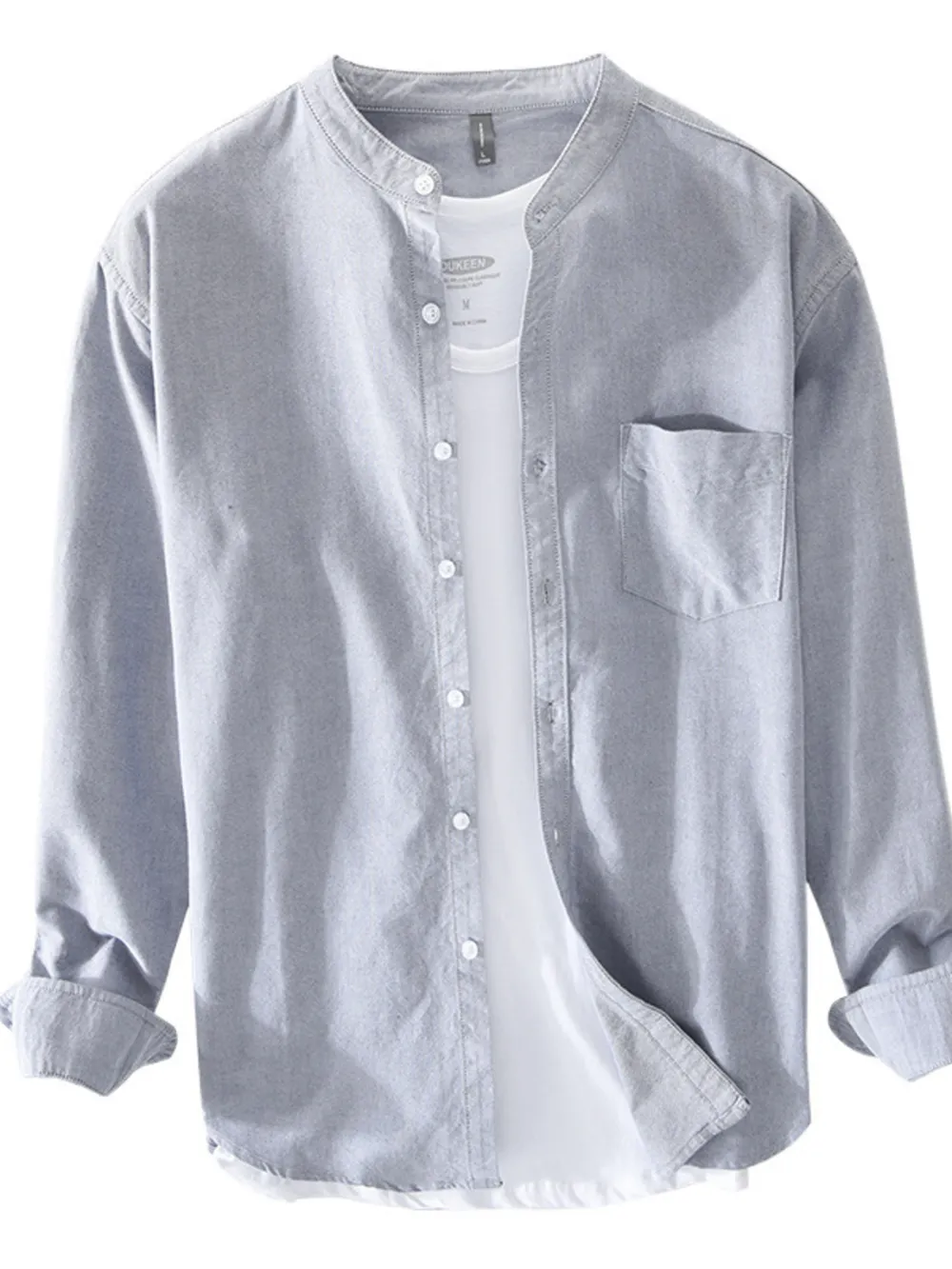 Men's Plus Size Button Up Long Sleeve Shirt, image 7