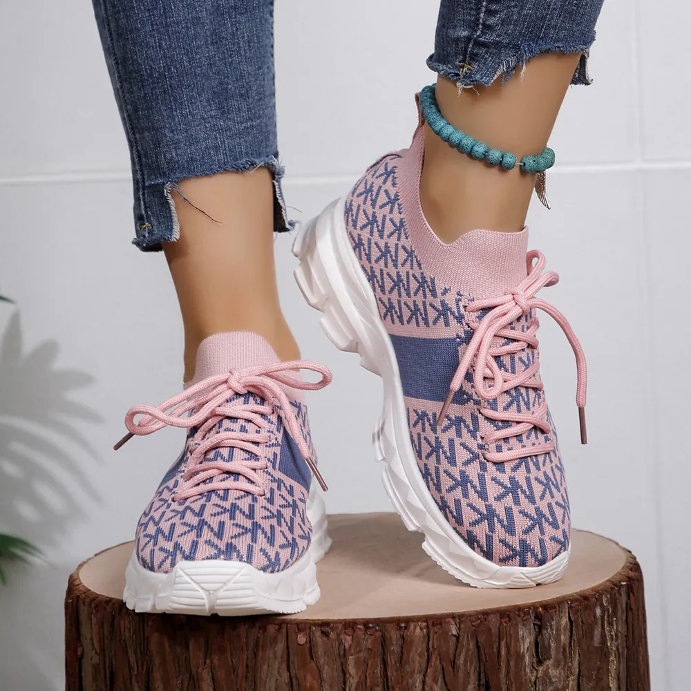 Round Toe Lace Up Sneakers, image 3
