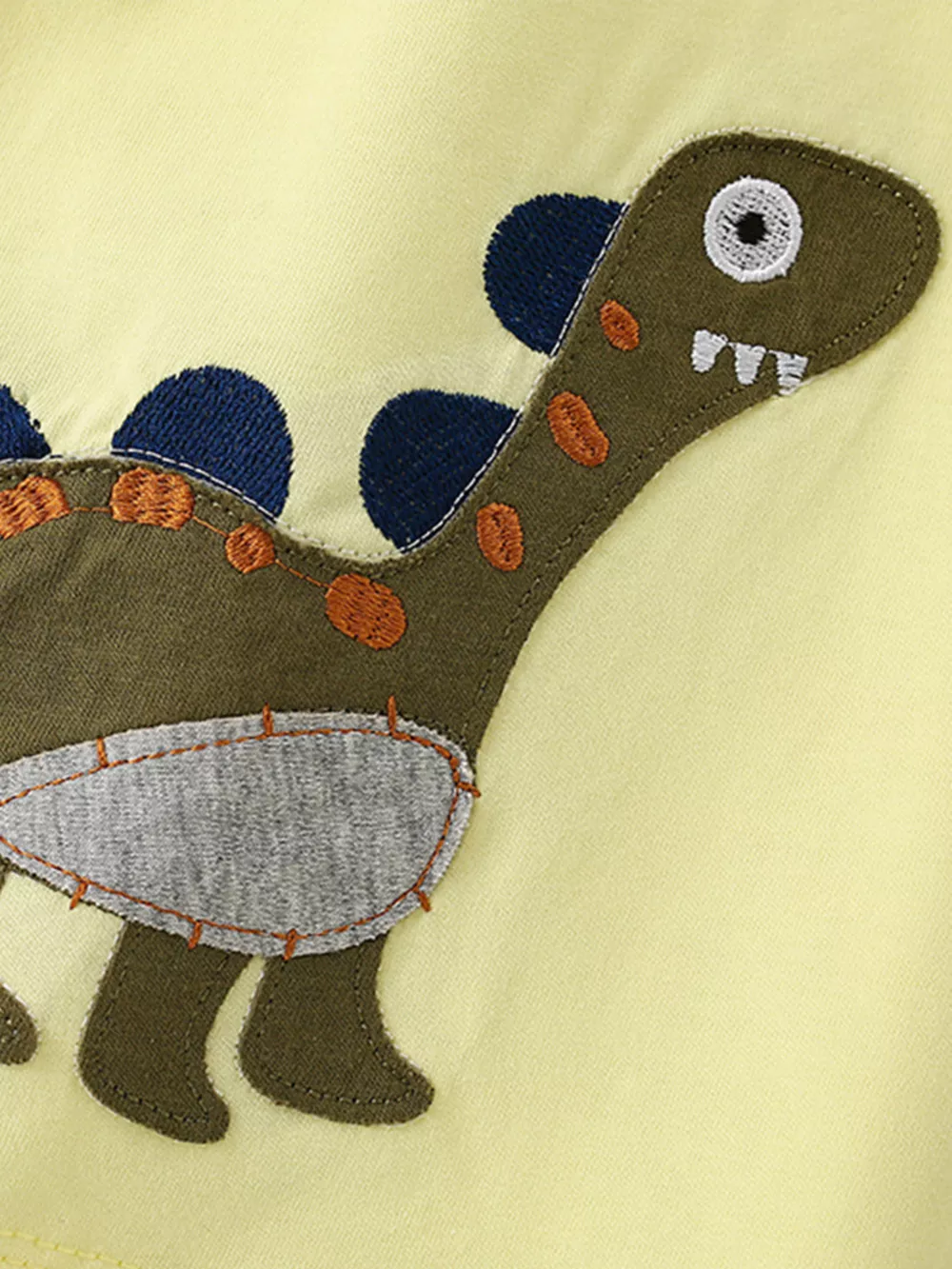 Children's Cute Dinosaur Applique Short Sleeve T-Shirt, image 4