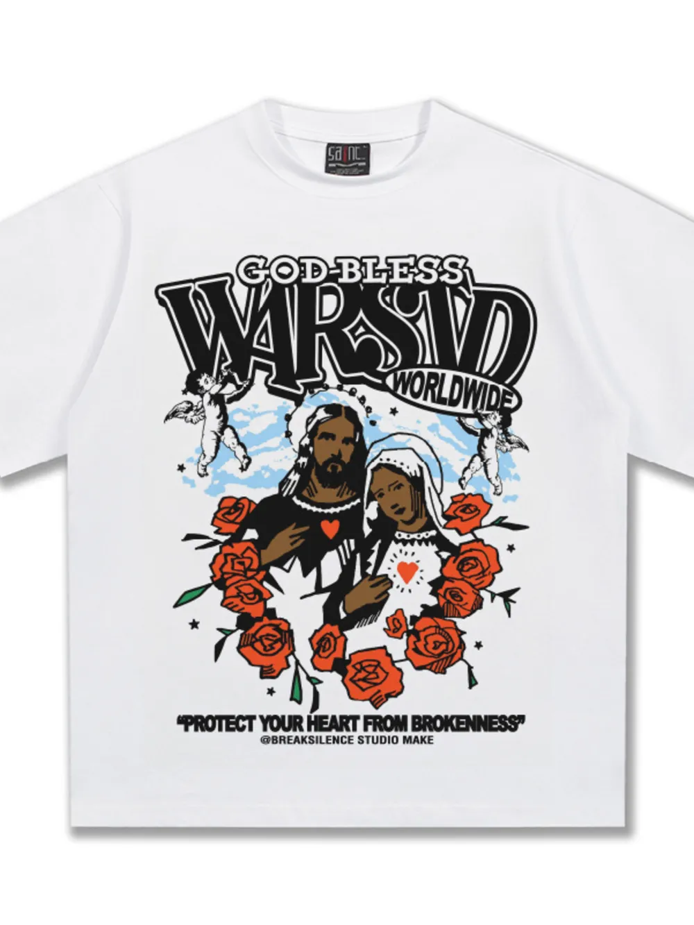 Men's God-Bless Graphic Print Vintage Wash T-Shirt, image 5