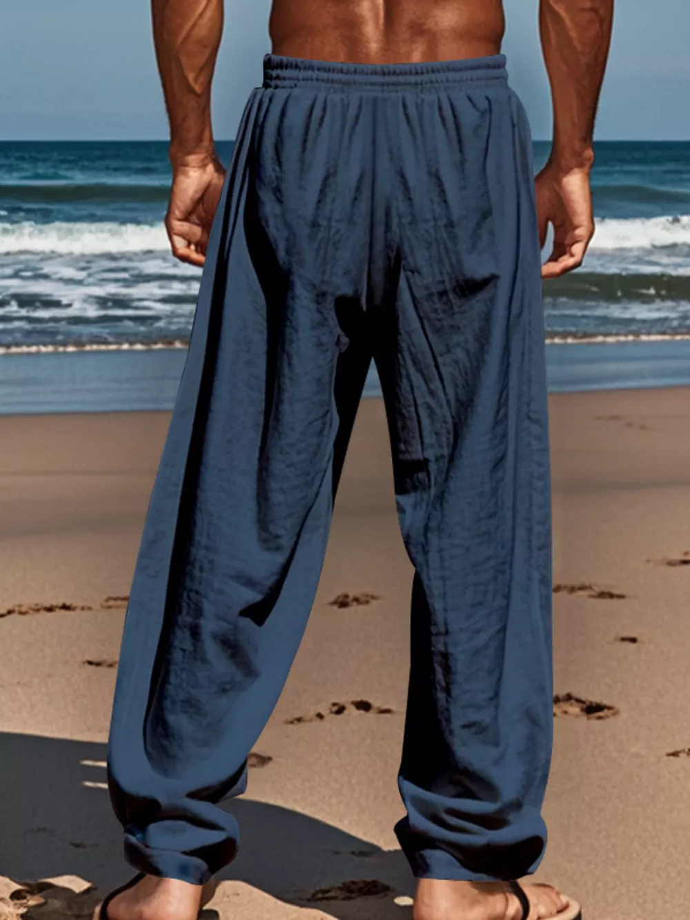 Men's Full Size Drawstring Wide Leg Pants Plus Size, image 10