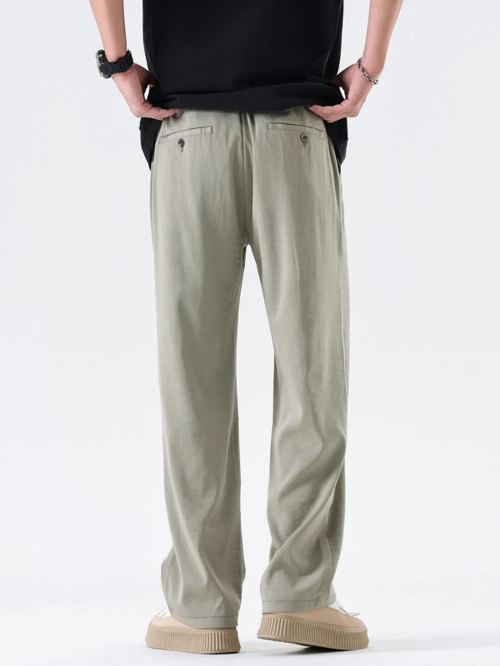 Men's Full Size Relaxed Fit Wide Leg Casual Pants Plus Size, image 5