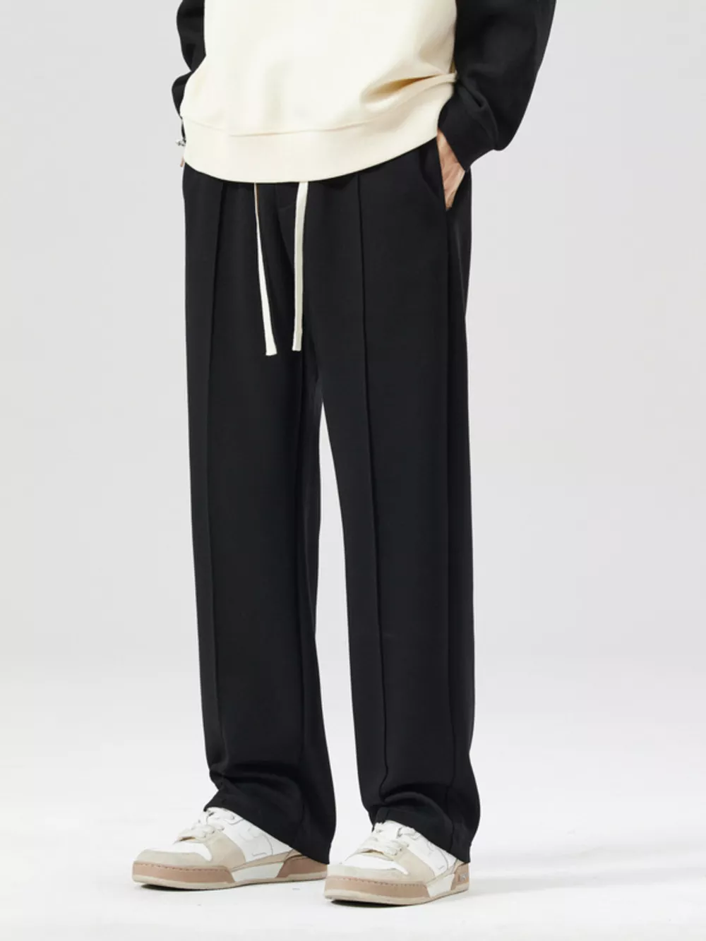 Men's Plus Size Drawstring Wide Leg Pants, image 7