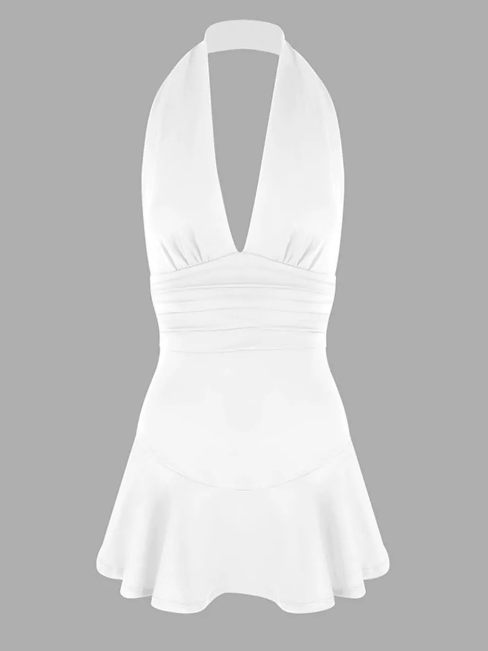 Halter Neck Ruffle Hem Mini Dress, image 16