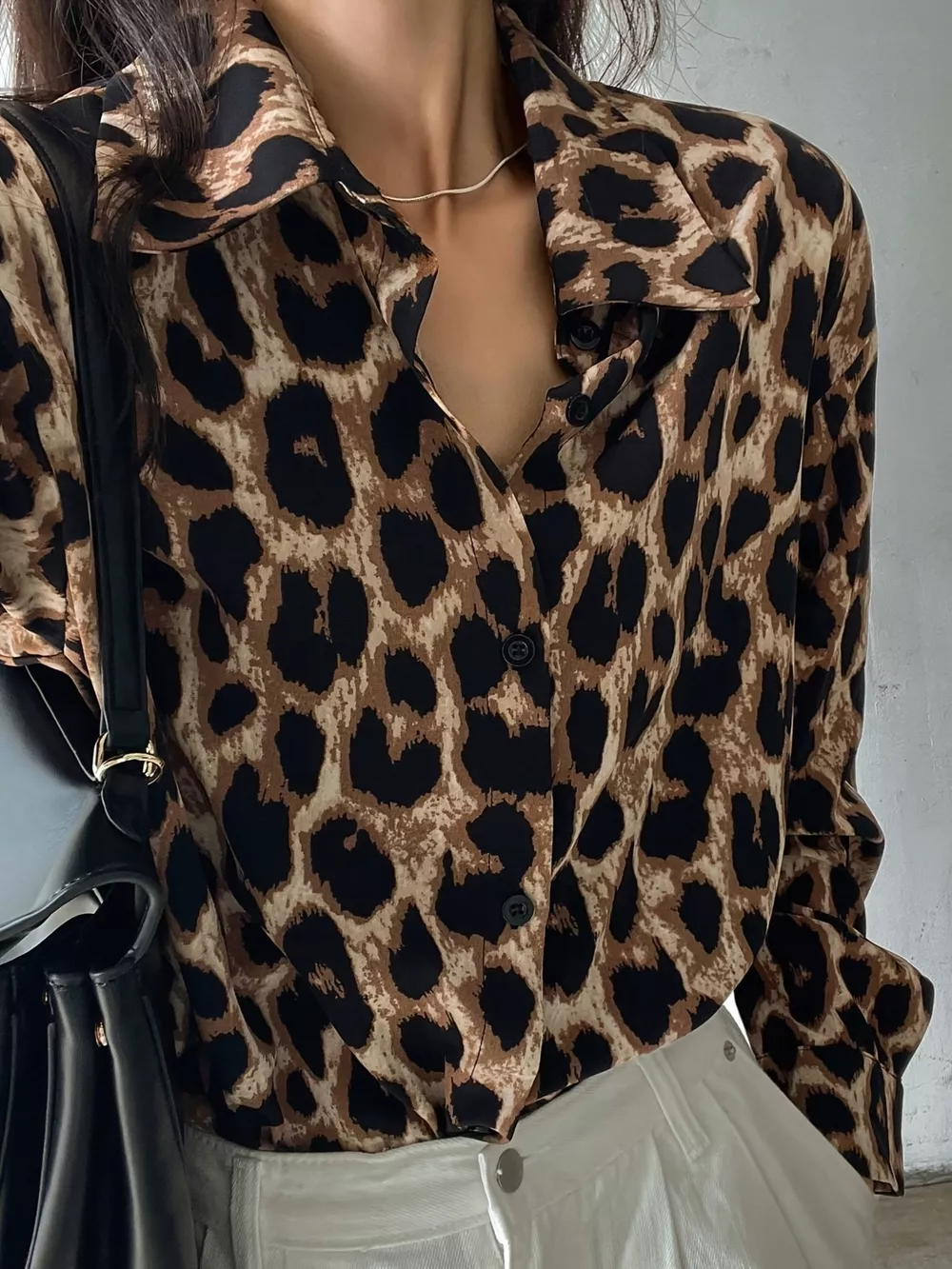 Leopard Print Button-Down Shirt, image 4