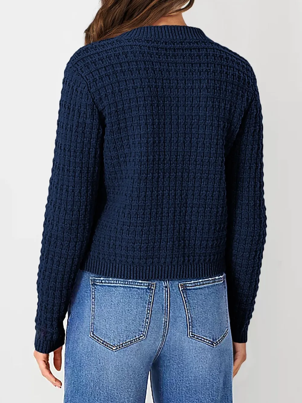 Textured Knit Button-Front Cardigan, image 25
