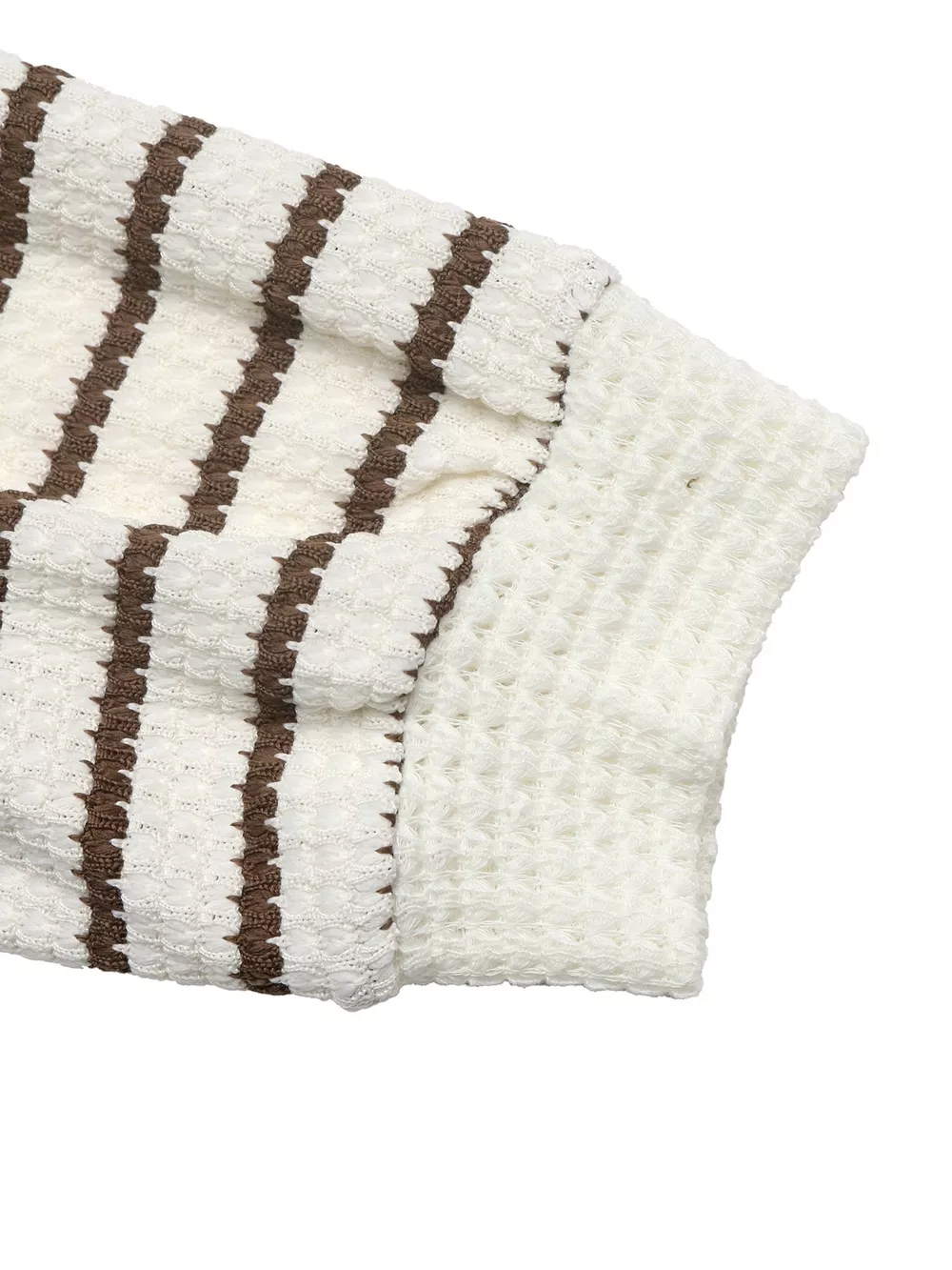 Striped Polo Collar Knit Sweatshirt, image 10