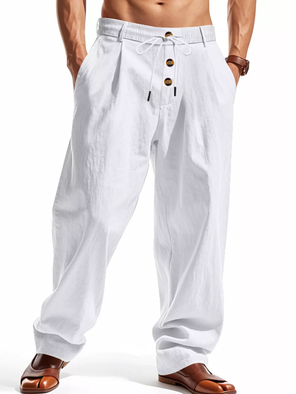 Men's Full Size Drawstring Loose Fit Pants Plus Size, image 8