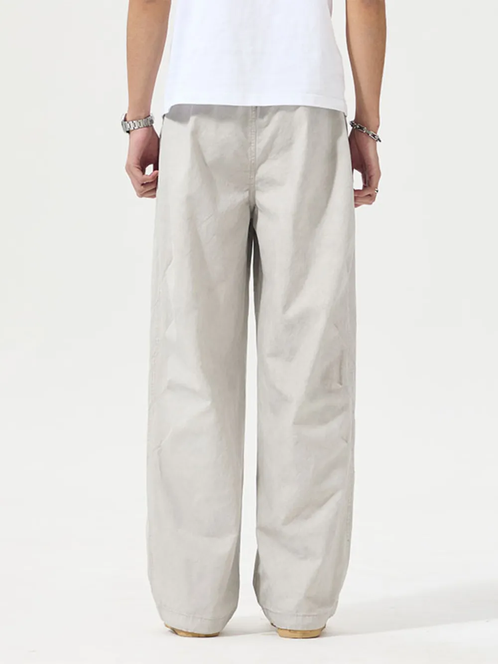 Men's Full Size Wide Leg Drawstring Pants Plus Size, image 3