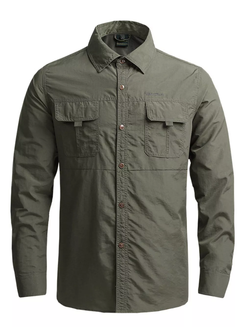 Men's Plus Size Long Sleeve Button-Down Shirt, image 3