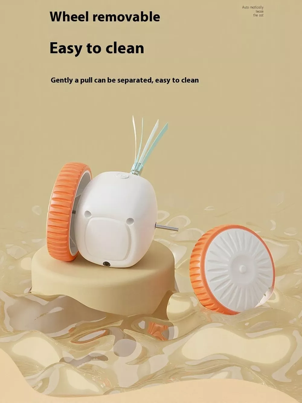 Interactive Self-Rotating Feather Pet Chase Toy, image 11
