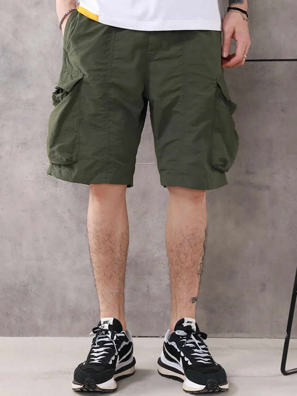 Men's Plus Size Drawstring Cargo Shorts, image 3