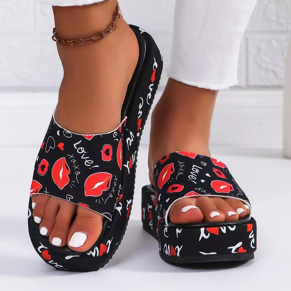 Butterfly Print Platform Sandals, image 5