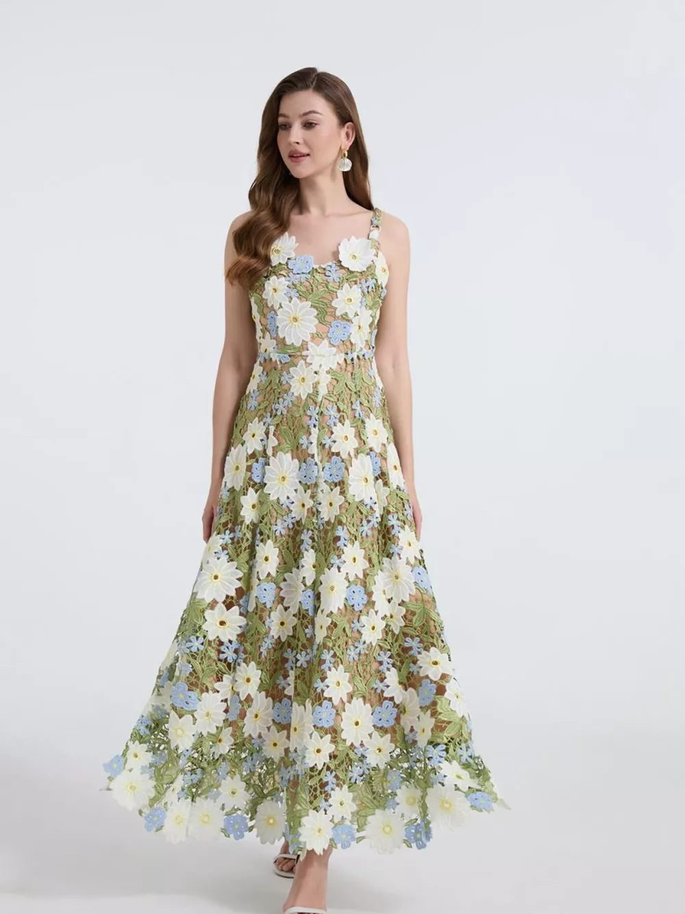 Floral Embroidered Maxi Dress, image 2