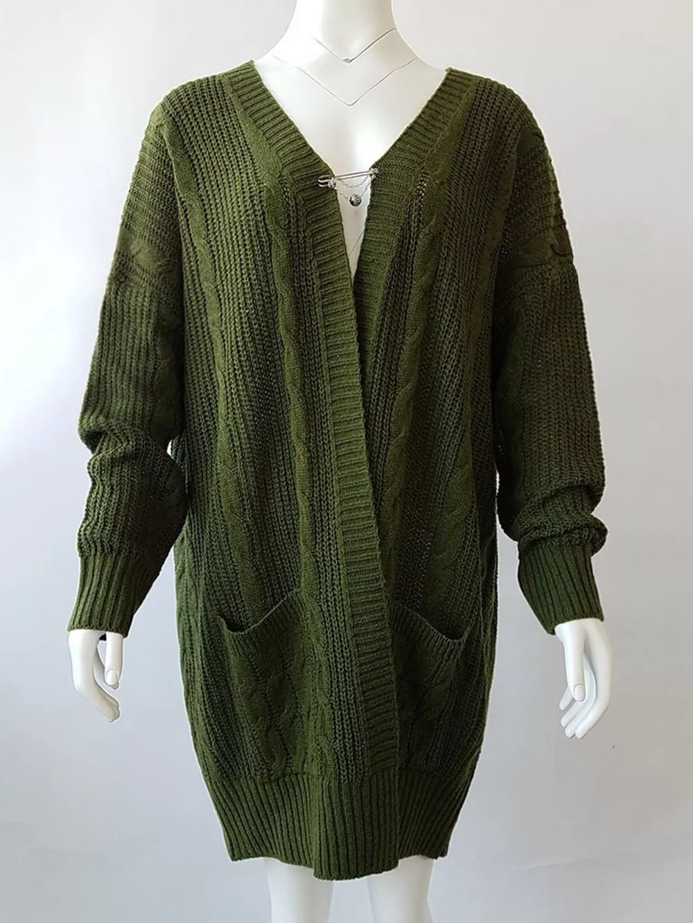 Chunky Knit Open Front Cardigan, image 19
