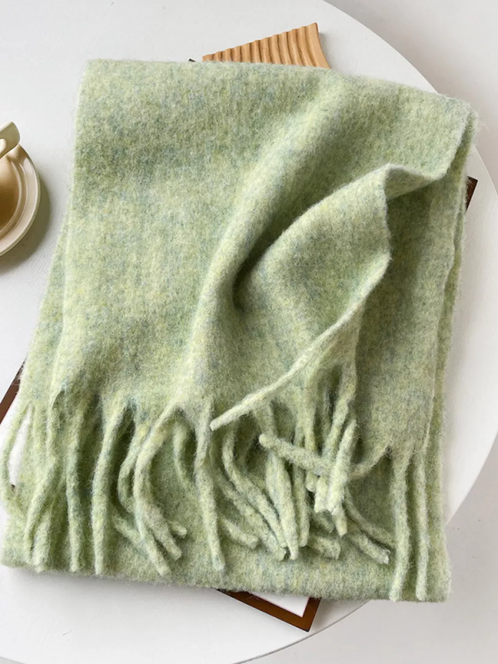 Fringe Solid Color Scarf, image 7