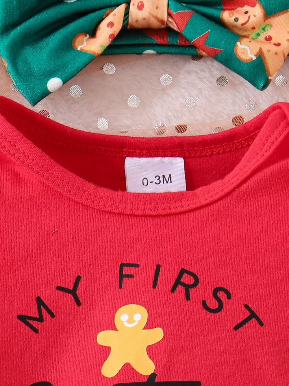 Children's My First Christmas Ruffle Sleeve Set, image 9