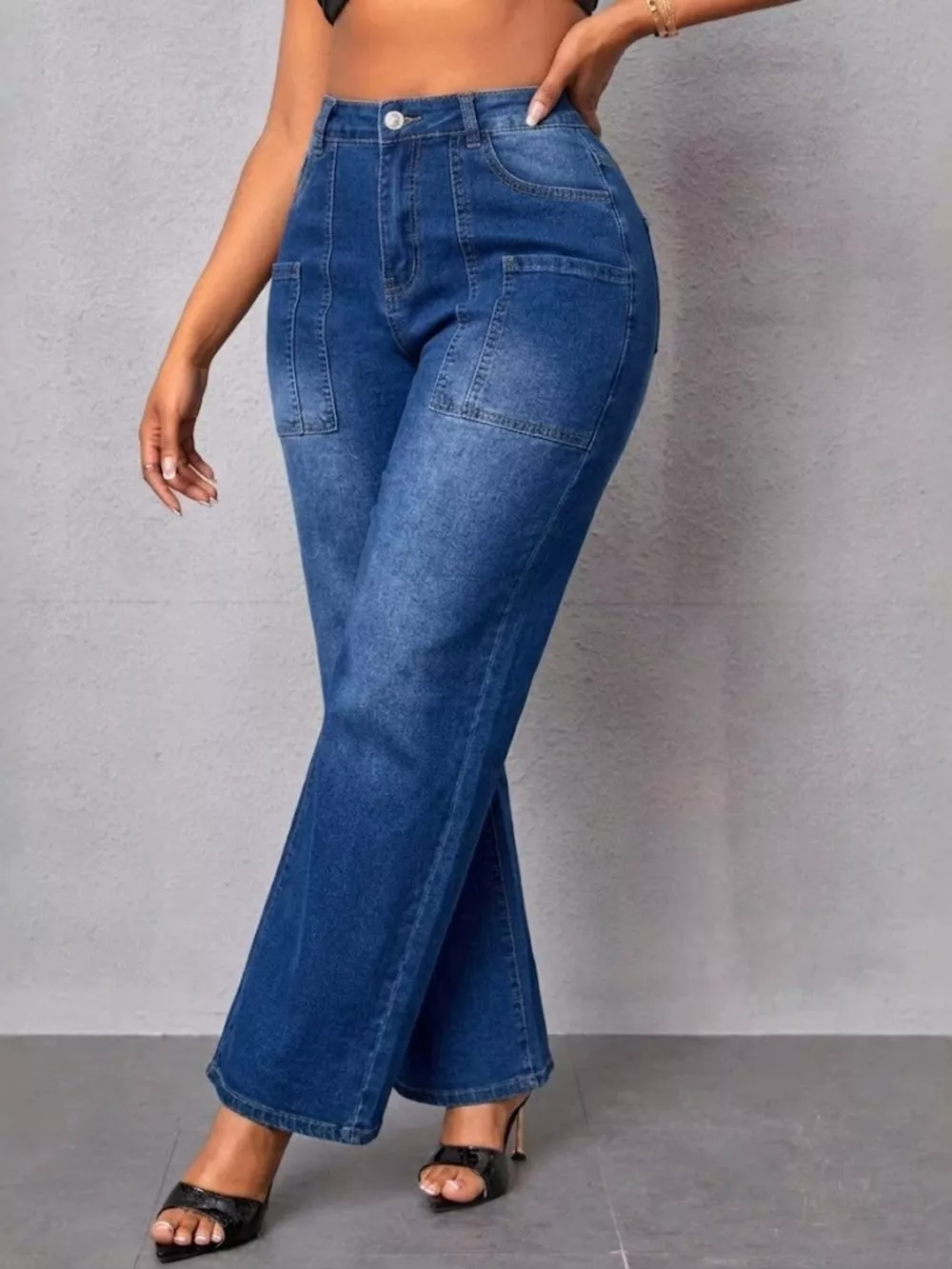 High-Waisted Wide Leg Jeans, image 7