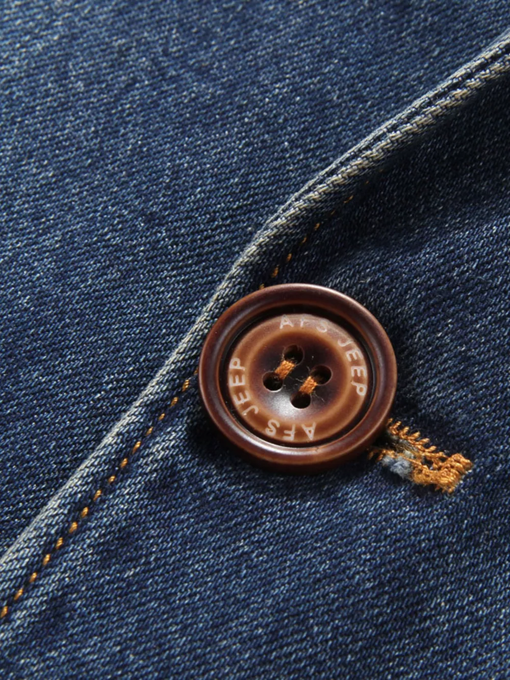 Men's Plus Size Lapel Collar Button Up Denim Blazer, image 4