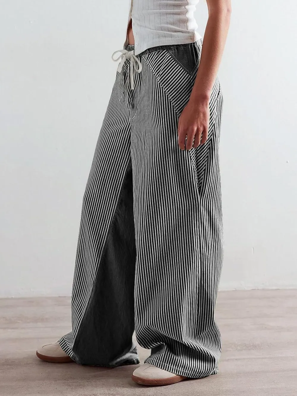 Striped Wide Leg Jeans, image 8