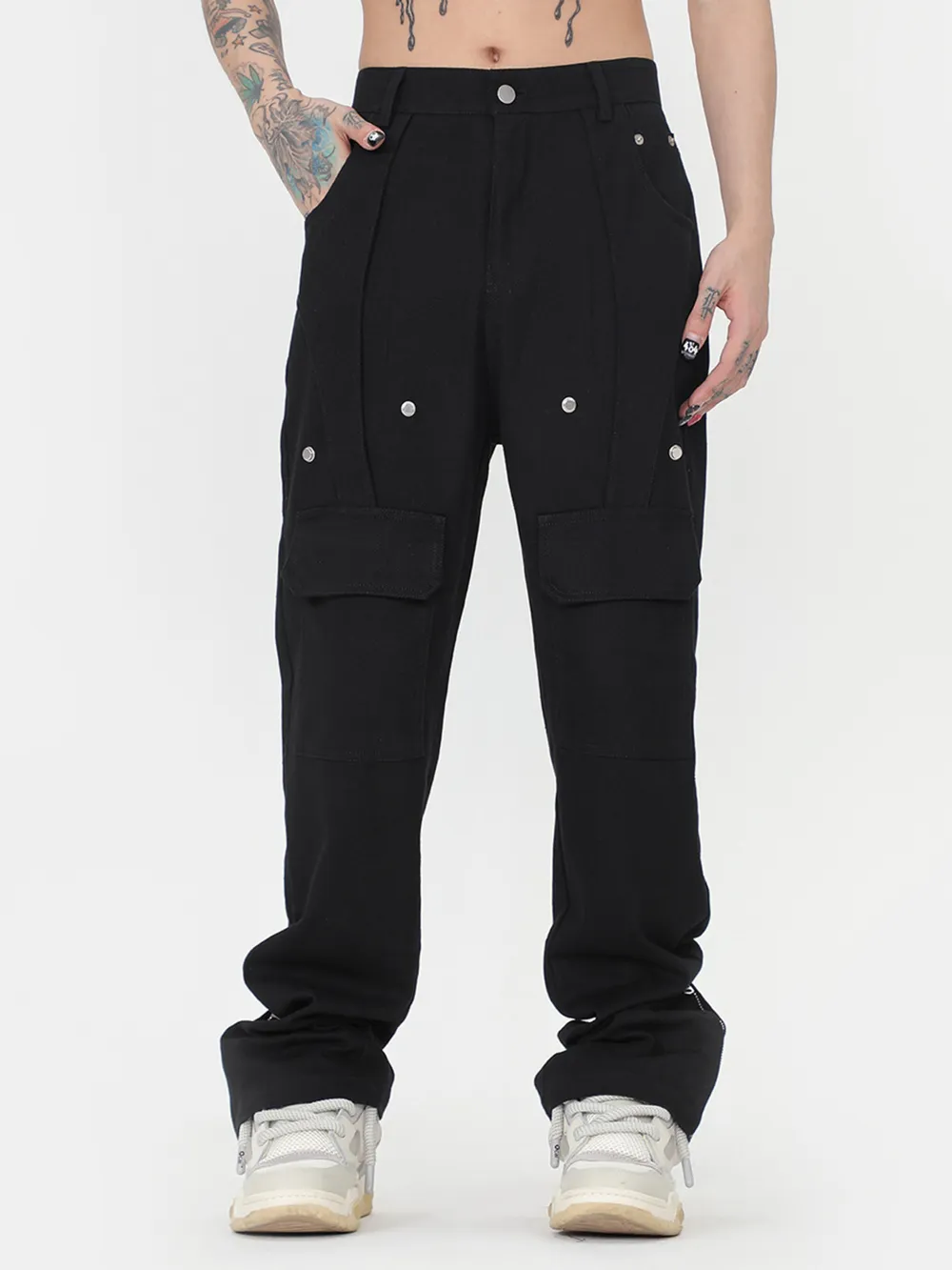 Men's Zip Detail Cargo Jeans