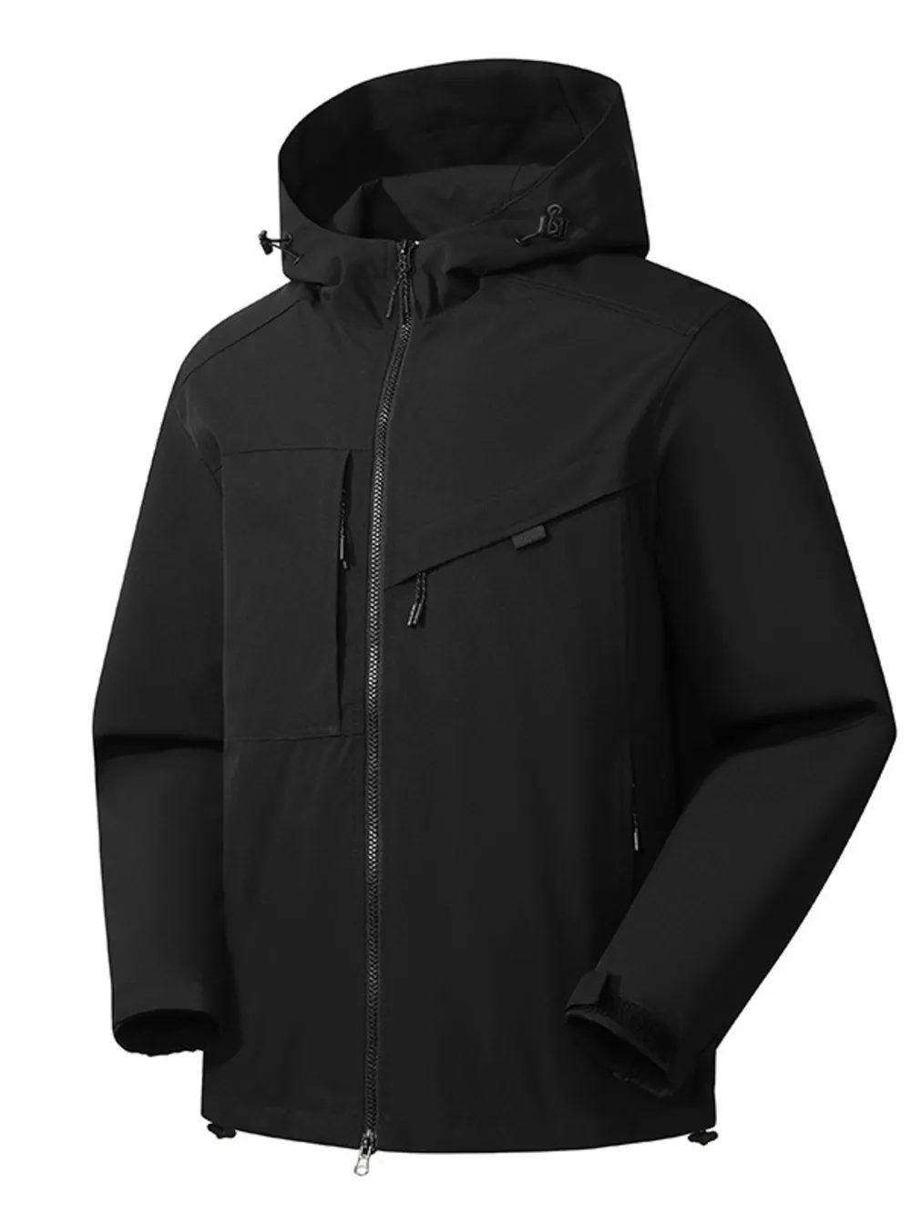 Men's Full Size Waterproof Hooded Zip Up Jacket Plus Size, image 8
