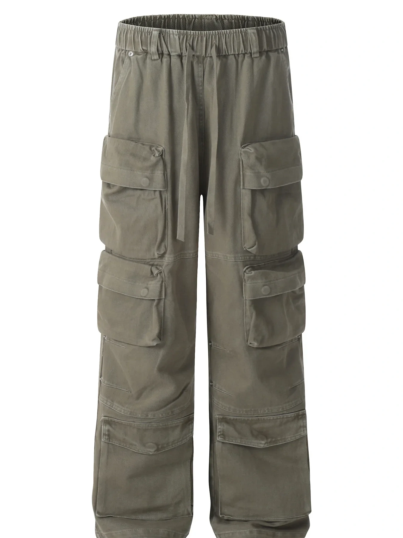 Men's Multi-Pocket Cargo Pants with Elastic Waistband, image 2