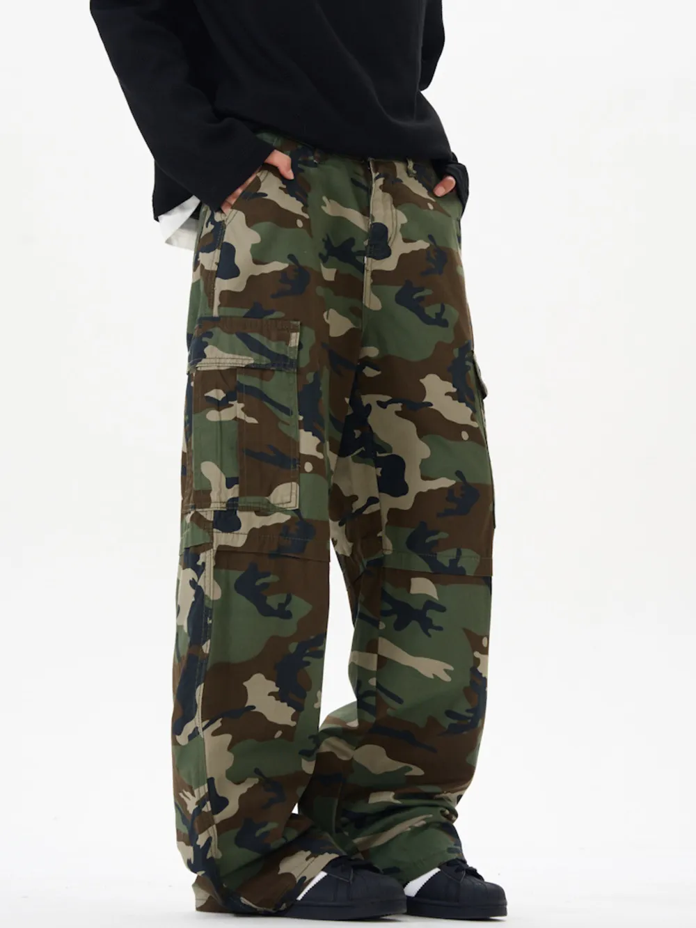 Men's Loose Fit Camouflage Cargo Pants