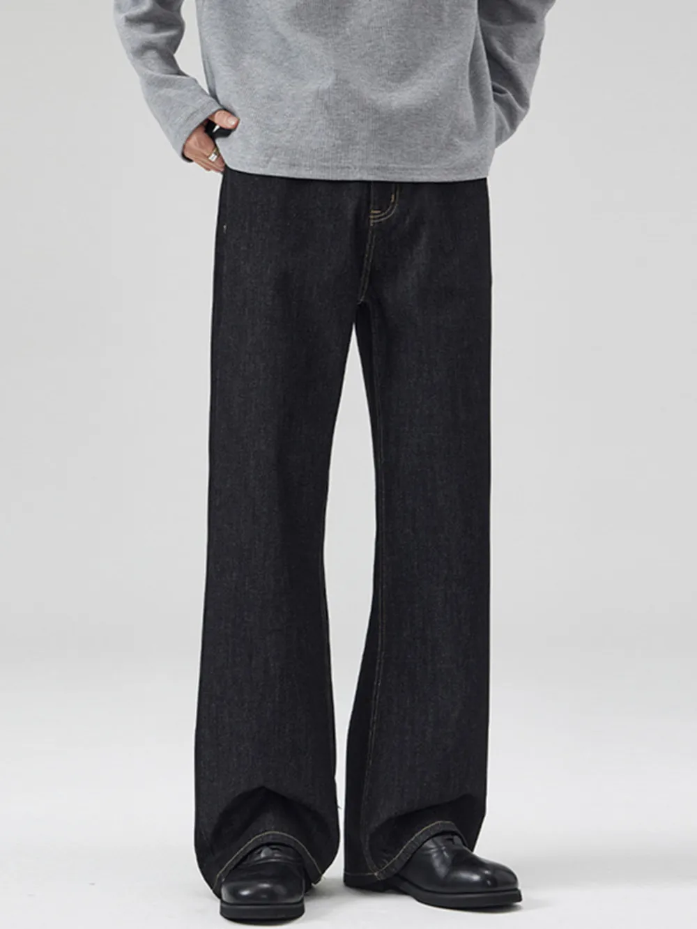 Men's Full Size Classic Washed Wide Leg Jeans Plus Size