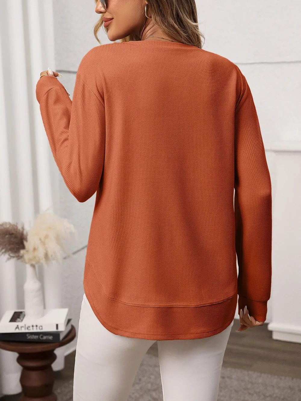 Long Sleeve Round Neck T-Shirt, image 18