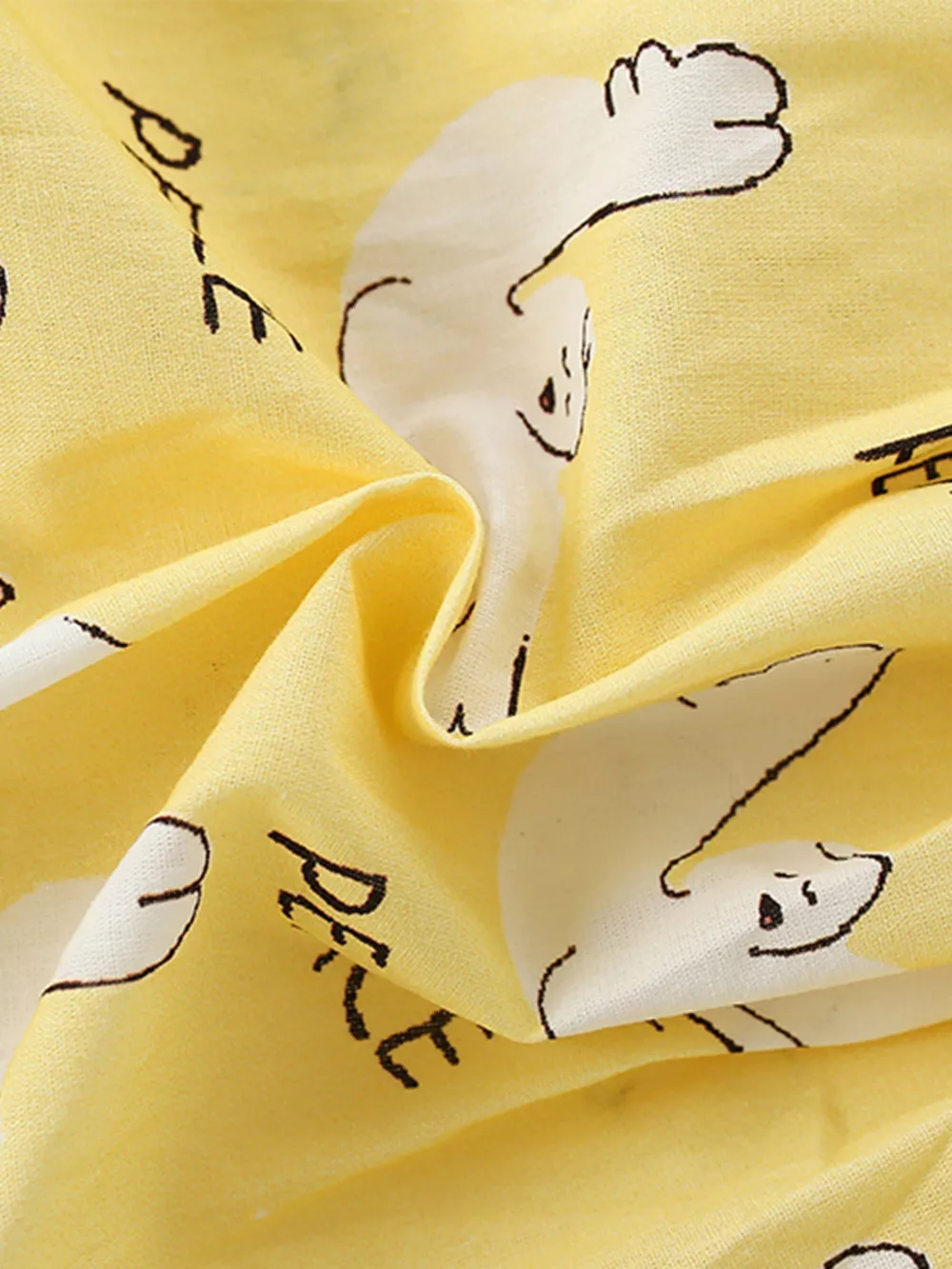 Children's Peace Dove Print Button-Down Ruffle Sleeve Dress, image 5