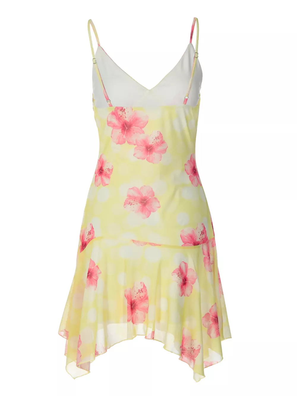Sheer Floral Print Sleeveless Asymmetrical Mini Dress, image 11