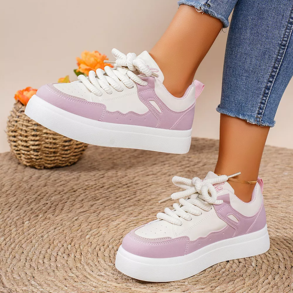 Round Toe Platform Sneakers, image 13