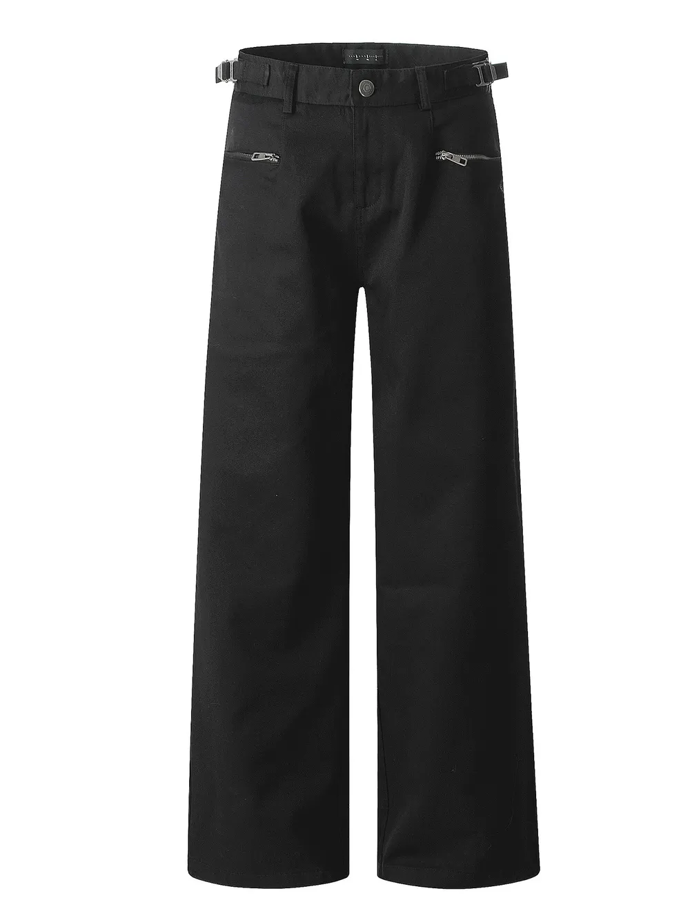 Men's Wide Leg Cargo Pants with Zipper Closure Pockets, image 10