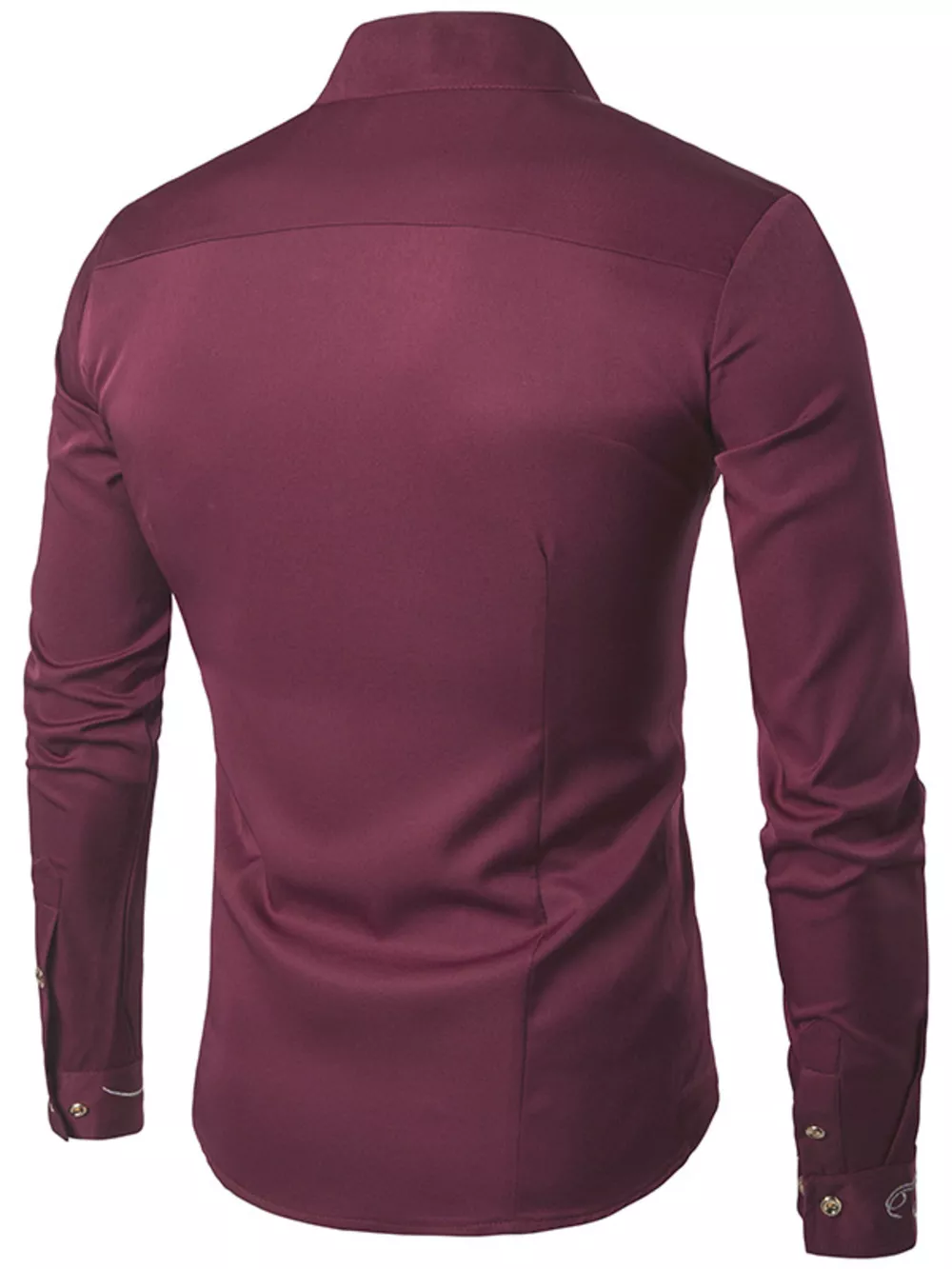 Men's Asymmetric Button-Down Slim Fit Shirt, image 6