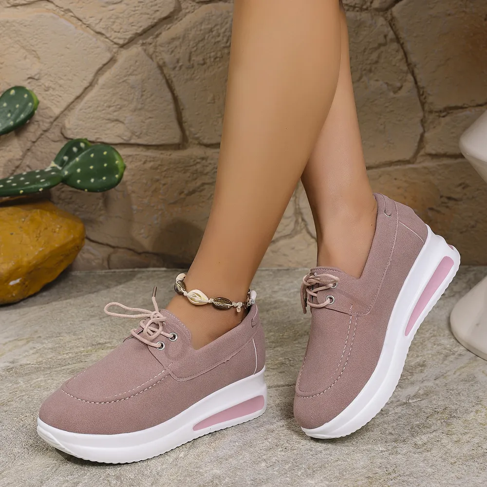 Round Toe Platform Sneakers, image 8