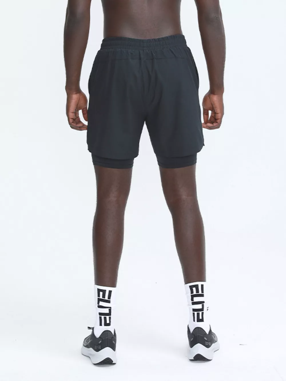 Men's Plus Size Elastic Waist Active Shorts, image 3