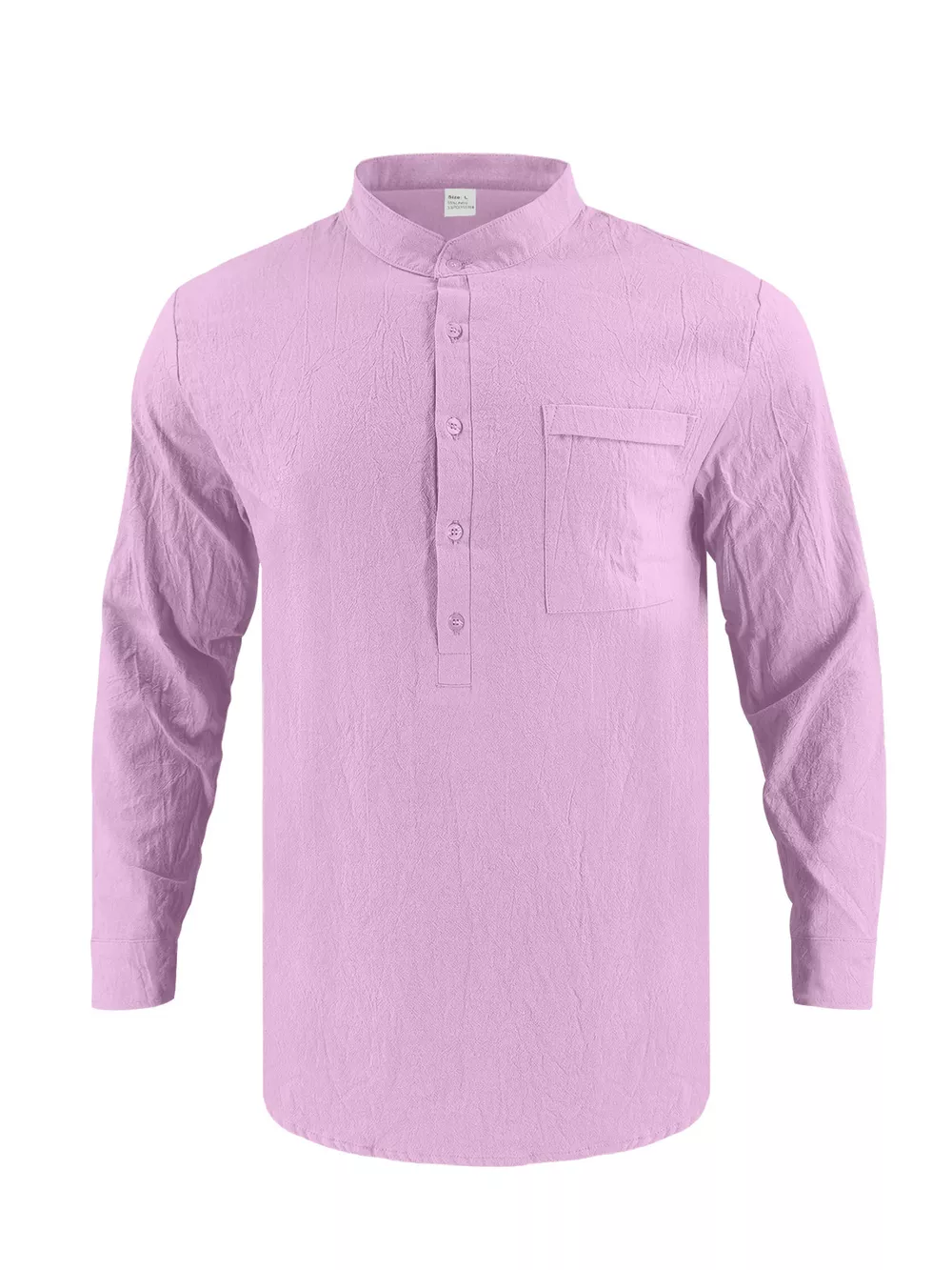 Men's Full Size Button Detail Long Sleeve Shirt Plus Size, image 11