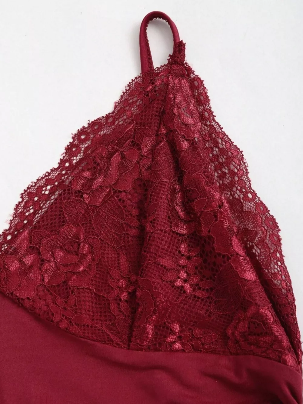 Lace Trim Ruched Mermaid Dress, image 8